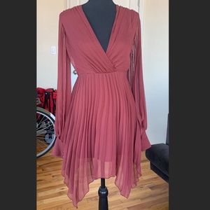 Rouge Long Sleeve Flowy Dress